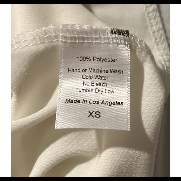 Aliah Puff Chiffon Wrap Dress in Ivory. Size: XS - Picture 13 of 13